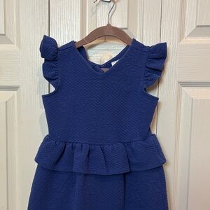 Janie and Jack Textured Royal Blue Dress